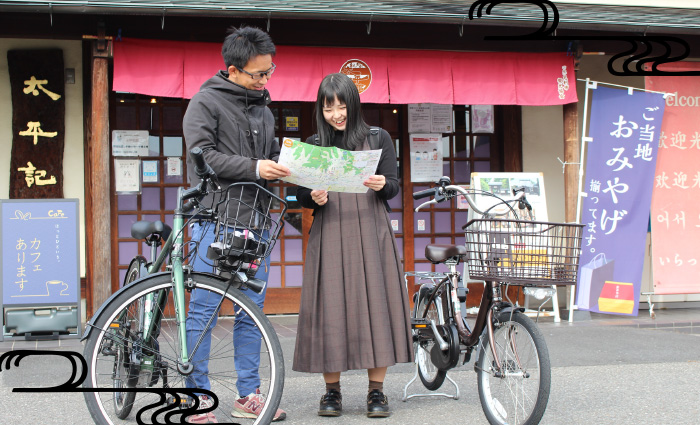 市内観光は「レンタサイクル」