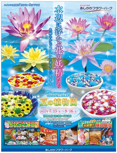 水辺に浮かぶ花の妖精たち