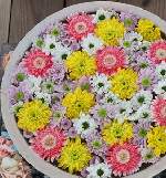 夏の花手水