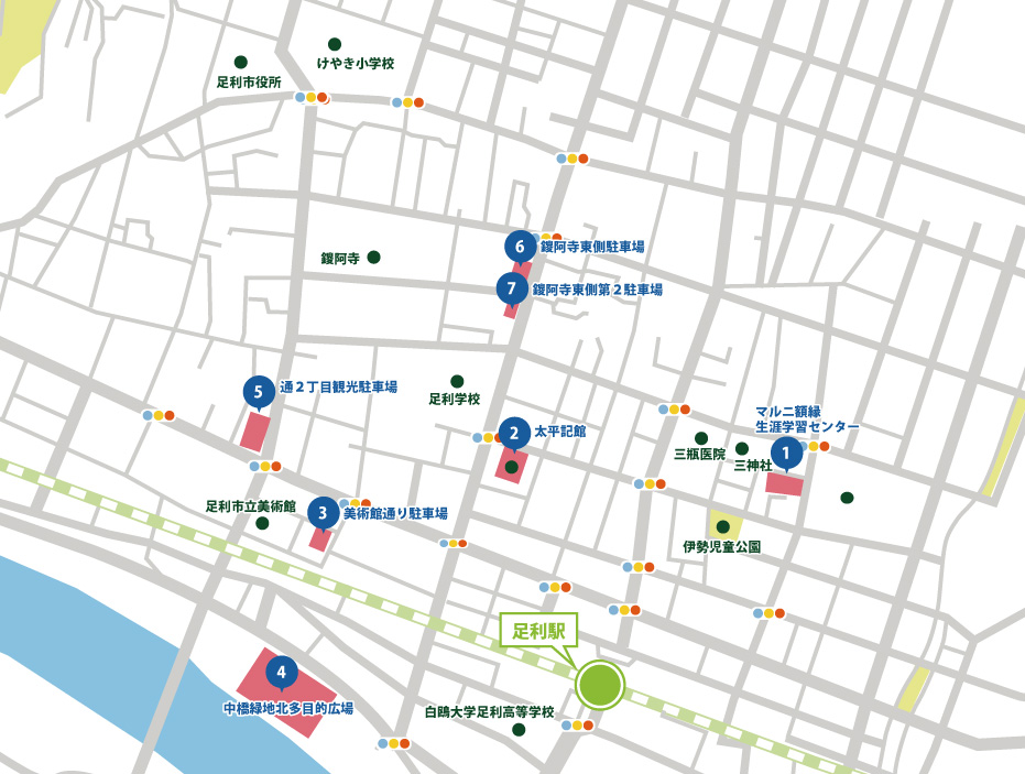 臨時観光駐車場案内図