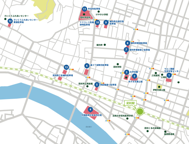 臨時観光駐車場案内図
